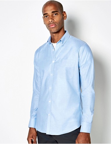 K-KK184-Men`s Slim Fit Workwear Oxford Shirt Long Sleeve
